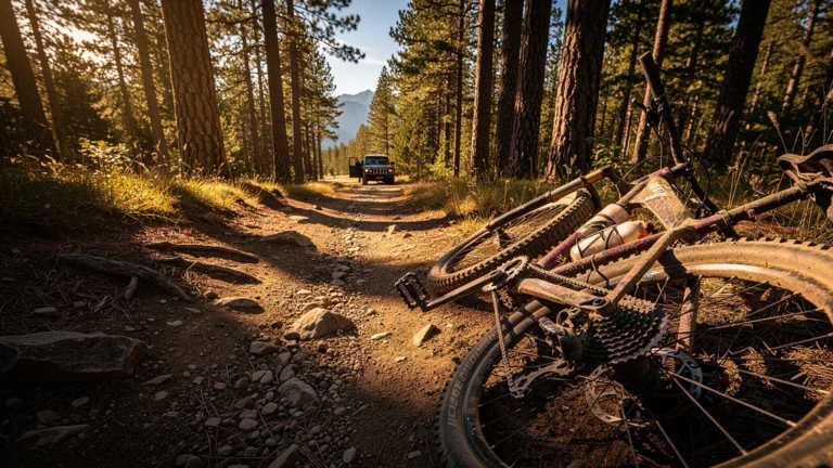 Casse de dérailleur VTT sur sentier montagneux à dix kilomètres de la voiture, récit de réparation